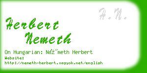 herbert nemeth business card